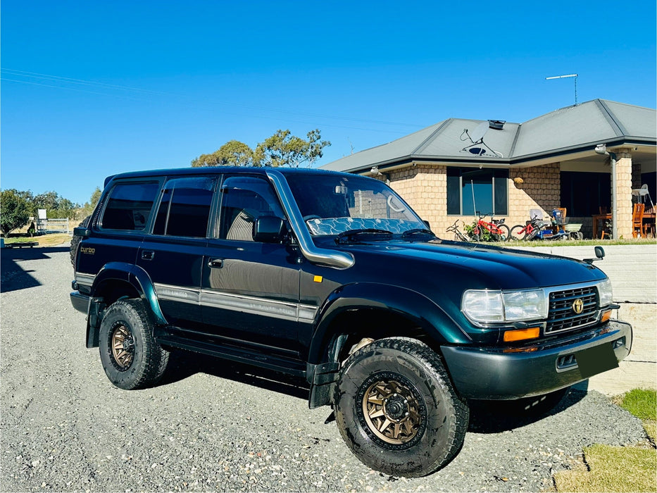 Toyota Landcruiser 80 Series - 4" Mid Entry Snorkel - Seamless Powder Coated