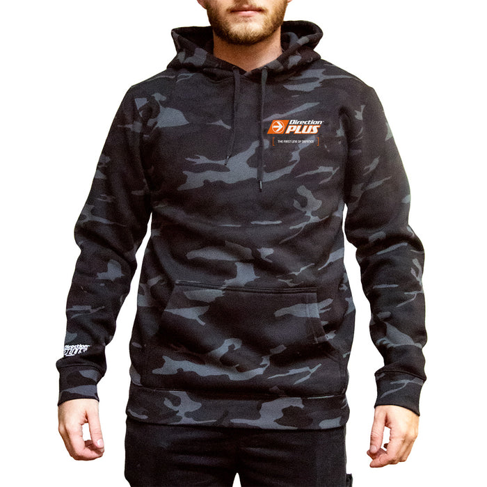 direction plus camo grey hoodie front product image