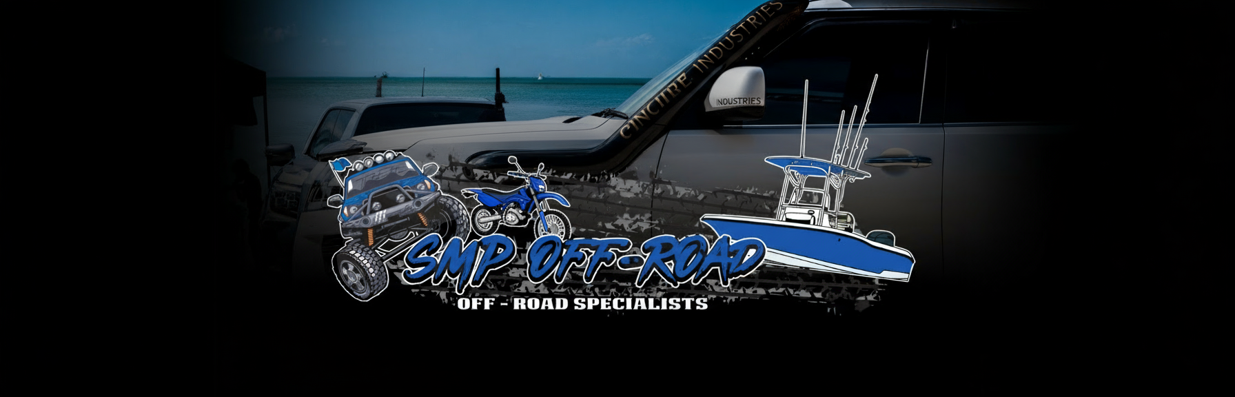 Advertisement for a tax back sale with 'SMP Off-Road' branding on a dark background.