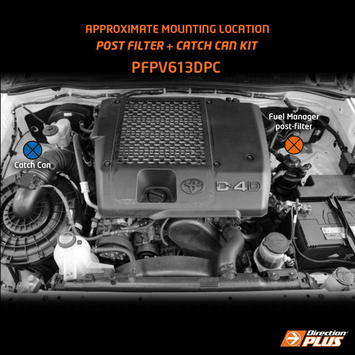 Fuel Manager Post-Filter + Ultimate Catch Can Kit Hilux N70 (PFPV613DPC)