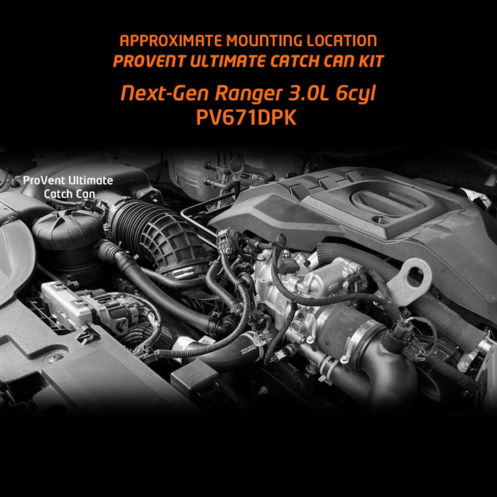 ProVent Ultimate Catch Can Kit NEXT GEN RANGER / EVEREST & VW AMAROK V6 (PV671DPK)